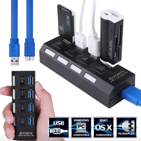 4/7 Port USB 3.0 High Speed HUB Splitter Box - Picture 4 of 12